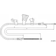 Трос ручника CABOR 1231338355 17.1072 V1T4ZXI M OV3Y