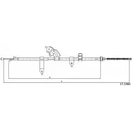 Трос ручника CABOR Z35 ER NIWIA 17.1080 Toyota Yaris Verso (XP20) 1 Минивэн 1.4 D 4D (NLP20. NLP22) 75 л.с. 2001 – 2005