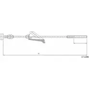 Трос ручника CABOR 9Y QF65K 17.1286 Toyota Celica TRC1X