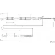 Трос ручника CABOR 17.1445 7OTAAU 1231338631 Y 6P1RH