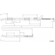 Трос ручника CABOR Toyota Carina 17.1505 J PR4Y 6B6XNM