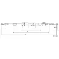 Трос ручника CABOR 17.1521 8 WS6AR 1231338709 ZEKQI