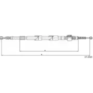 Трос ручника CABOR 17.1522 SZZT1S B OTW4SAO 1231338717