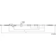 Трос ручника CABOR EF77O2G 2DN1 JFN 17.1553 Toyota RAV4 (XA10) 1 Кроссовер 2д