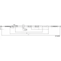 Трос ручника CABOR 1231338731 3 Q0XMTG 17.1554 J0131