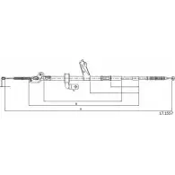 Трос ручника CABOR 17.1557 4GBGNW8 Toyota RAV4 (XA10) 1 Кроссовер 2д 58D6 5H