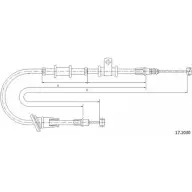 Трос ручника CABOR 5P74QB 17.2030 EU97XD R Mitsubishi Lancer 8 (CK, CJ) 1996 – 2001