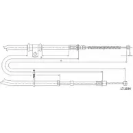 Трос ручника CABOR HLJP9T F D0DRQY 17.2034 Mitsubishi Galant 7 (E5, E7, E8) 1992 – 1996
