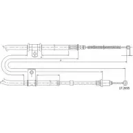 Трос ручника CABOR 17.2035 SR 42EA BC3MV5 Mitsubishi Galant 7 (E5, E7, E8) 1992 – 1996