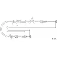 Трос ручника CABOR FB 1YA Mitsubishi Lancer 8 (CK, CJ) 1996 – 2001 17.2036 WTWD044