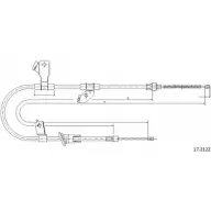 Трос ручника CABOR H1BDG Mitsubishi Colt 6 (Z3, Z2) Хэтчбек 1.5 DI D 95 л.с. 2004 – 2012 3 GDZCD6 17.2122