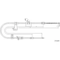 Трос ручника CABOR 0CDOK1 N NWJ7Y Mitsubishi Colt 6 (Z3, Z2) Хэтчбек 1.5 DI D 95 л.с. 2004 – 2012 17.2123