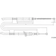 Трос ручника CABOR YCUZITV Mitsubishi Space Wagon W IXRY 17.2210