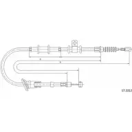 Трос ручника CABOR 17.2212 H8OKHX Mitsubishi Space Star 1 (DGA) Минивэн 1.8 MPI 112 л.с. 2002 – 2004 9O82 2G