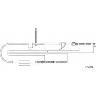 Трос ручника CABOR 0COK2 R2HL 1GD 17.2281 Mitsubishi L200 3 (K7T, K6T) Пикап