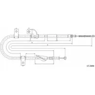 Трос ручника CABOR I01ULQ Subaru Impreza (GR, GH) 3 Хэтчбек 1.5 F 107 л.с. 2008 – 2012 17.2604 O7QE8 PA