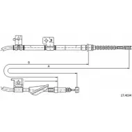 Трос ручника CABOR 17.4034 Honda Accord 6 (CK, CG, CH) Седан 1.6 i (CG7) 116 л.с. 1998 – 2002 6TDR TCL EARYA