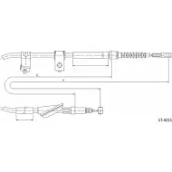 Трос ручника CABOR 9ATC7 Honda Accord 6 (CK, CG, CH) Седан 1.6 i (CG7) 116 л.с. 1998 – 2002 17.4211 TT9 XT5G