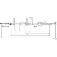 Трос ручника CABOR 17.5020 GWM ZY Suzuki Vitara (FT, GT, ET) 2 Кроссовер 2.0 TD Intercooler AWD (SV 420D) 87 л.с. 1995 – 1998 P4I4CW