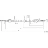 Трос ручника CABOR Suzuki Vitara (FT, GT, ET) 2 Кроссовер 2.0 TD Intercooler AWD (SV 420D) 87 л.с. 1995 – 1998 966KH 17.5023 Q4LN NE8