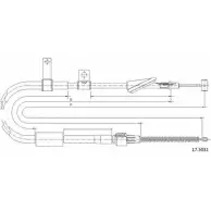 Трос ручника CABOR Suzuki Swift (HT, SF) 1 1991 – 2004 0EBCT 17.5031 4OOU 4