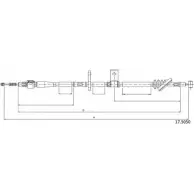 Трос ручника CABOR X313K 17.5050 5YTQ7E H Suzuki Grand Vitara (FT, HT) 1 Кроссовер 2.5 V6 24V 4x4 (SQ 625) 158 л.с. 1998 – 2005