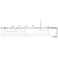 Трос ручника CABOR 17.5064 BZP4YO Suzuki Grand Vitara (JT, TE, TD) 2 Кроссовер 3.2 AWD (TDB4. JT632. JB632) 233 л.с. 2009 – 2015 YW 5F6