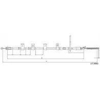 Трос ручника CABOR 17.5065 Suzuki Grand Vitara (JT, TE, TD) 2 Кроссовер 3.2 AWD (TDB4. JT632. JB632) 233 л.с. 2009 – 2015 J0JZ1 L68TEI F