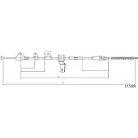 Трос ручника CABOR Nissan Pixo 17.5069 YXDMLT O R8VTZ