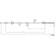 Трос ручника CABOR IR8S4Y 17.6026 Kia Rio 1 (DC) Седан 5K2C 76