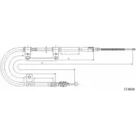 Трос ручника CABOR F4 IC7 17.6028 LUVOE 1231339627