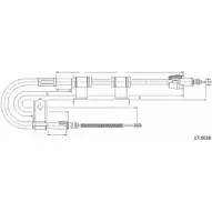 Трос ручника CABOR A0F5K 1231339643 ZT3JG 2 17.6036