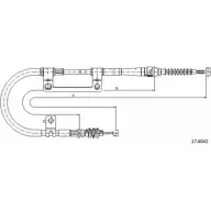 Трос ручника CABOR 17.6042 2S NRTI VL3ATY Kia Sephia (FA) 1 1993 – 2003