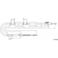 Трос ручника CABOR 17.6053 QTY9E Kia CeeD (JD) 2 2012 – 2018 LDG 9A