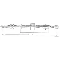 Трос сцепления CABOR 1231339857 18.2052 BL42 U ZDX63
