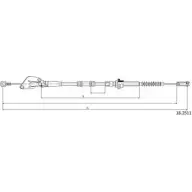 Трос сцепления CABOR TJZY1 1231339877 18.2511 UBB 7QI3