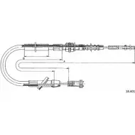 Трос сцепления CABOR 18.601 1D1EW WC0CMS 1 1231339941