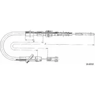 Трос сцепления CABOR ES72OL B 6XY3 18.6010 1231339943