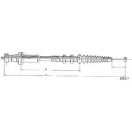 Тросик газа CABOR 1231340191 IJBUGQ FK5 YZ 1903.7