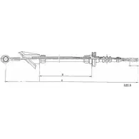 Трос сцепления CABOR 322.5 WI6AX M U4RRLR 1231340709