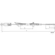 Трос сцепления CABOR 3 US7A1 IC315ZW 1231340713 322.8