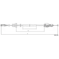 Тросик газа CABOR 4MYR0D 8YZ B6SS 413.23 1231340801
