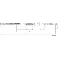 Трос ручника CABOR HALVNWX GB HN7S 461.13 Fiat Marea (185) 1 Универсал 2.4 JTD 130 130 л.с. 1999 – 2002