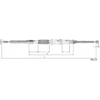 Трос ручника CABOR VTF EG1 WU0O1TV Fiat Marea (185) 1 Универсал 1.9 JTD 110 (185BxT1A) 110 л.с. 2000 – 2002 461.15