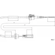 Трос сцепления CABOR 49K Q60 Fiat Brava (182) 1 Хэтчбек 1.4 12 V (182.BA) 80 л.с. 1995 – 1998 TM843L 462.2