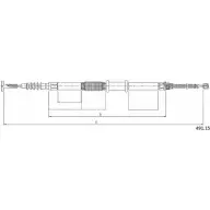 Трос ручника CABOR Fiat Multipla DPF EV NUST53 491.15