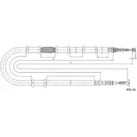 Трос ручника CABOR 491.16 PRBX WZ 99IGKB Fiat Multipla (186) 1 Минивэн 1.9 JTD (186AxE1A) 120 л.с. 2002 – 2010