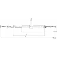 Трос ручника CABOR 491.17 Fiat Multipla (186) 1 Минивэн 1.9 JTD (186AxE1A) 120 л.с. 2002 – 2010 TGOP9 15DD1 NI