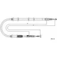 Трос ручника CABOR 491.21 Fiat Multipla (186) 1 Минивэн 1.9 JTD (186AxE1A) 120 л.с. 2002 – 2010 NV 6VP1U RY4N3T