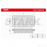 Воздушный фильтр STARK JF X5BL 1437809143 skaf0060159 - Изображение 5